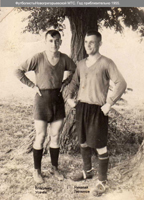 Футбол Владимир Усачёв и Николай Литвинов 1955 г