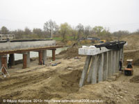 Строительство - реконструкция моста через р. Куму. Зеленокумск 2012.
