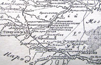 Часть карты Астраханской и Кавказской губерний 1803 г. по И.В.Ровинскому